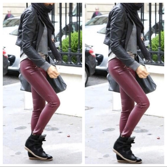 ShopEvelynne Pants - ✨PLUS SIZES✨ Burgundy Faux Leather Leggings